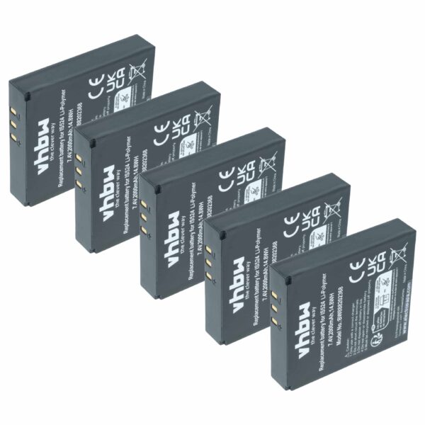 5x Baterias vhbw para Pax Barcode Scanner POS (2000 mAh, 7.4 V)