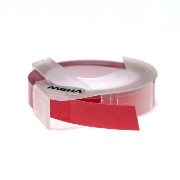 Fita de Relevo 3D vhbw para Dymo / Motex - 9 mm Branco sobre Rosa Escuro