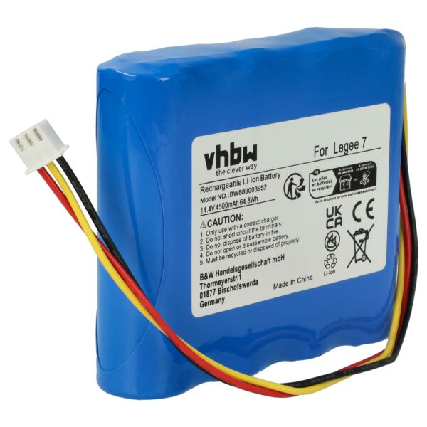 Bateria vhbw para Hobot LEGEE 7, D7 4000mAh, 14.4V Li-Ion