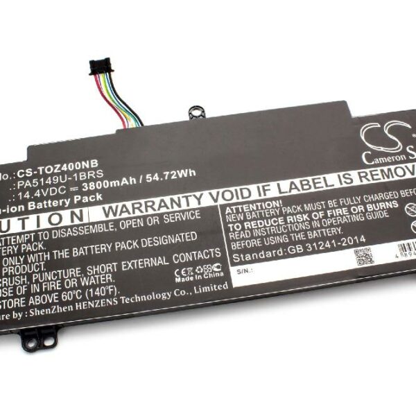 Bateria para Portátil vhbw Toshiba PA5194U-1BRS - 3800 mAh 14.4 V Li-Ion