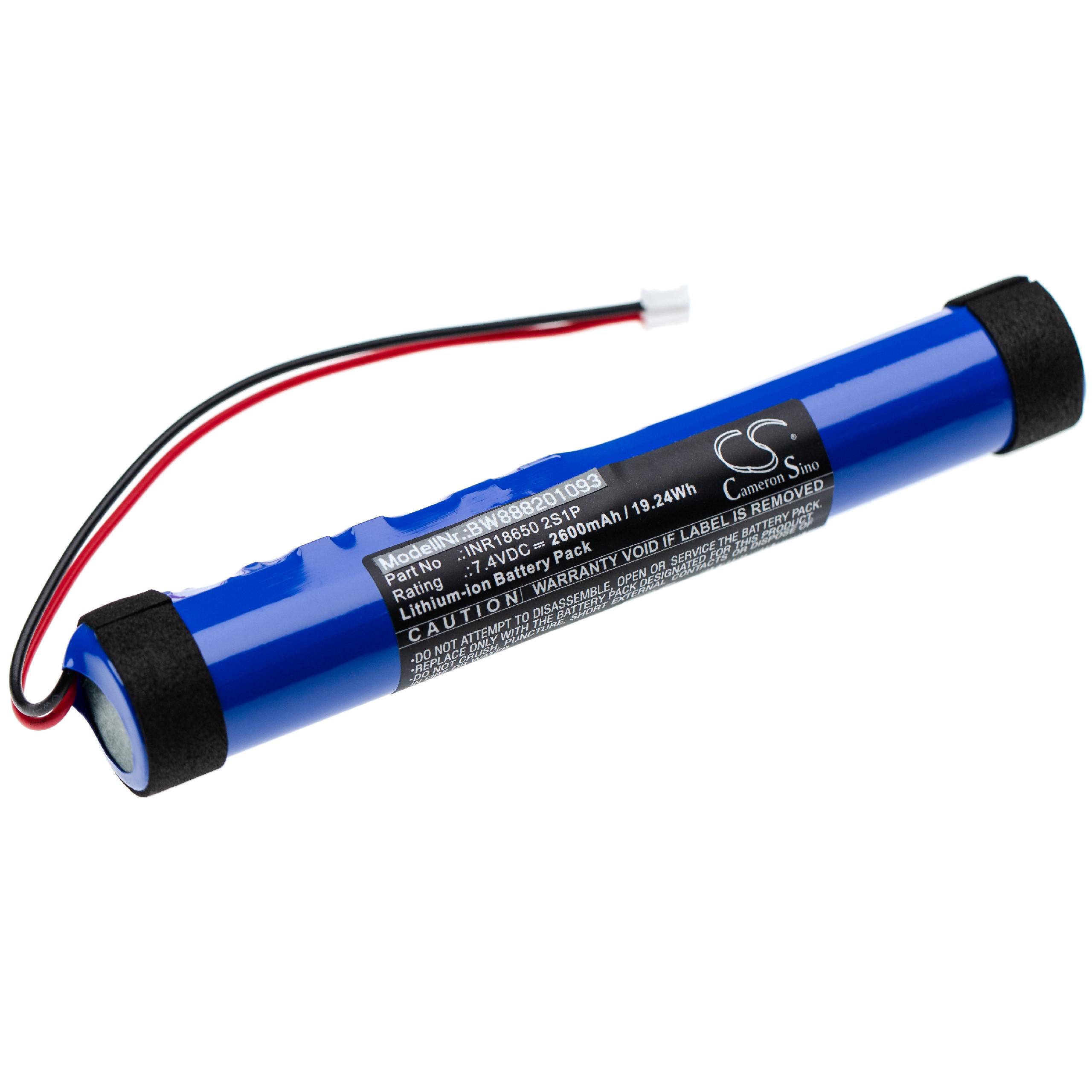 Bateria vhbw para Nyne Vibe Coluna - Li-Ion 2600 mAh