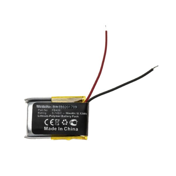 Bateria Smartwatch vhbw para Fitbit FB406 / Alta - 36 mAh 3.7 V Li-polímero