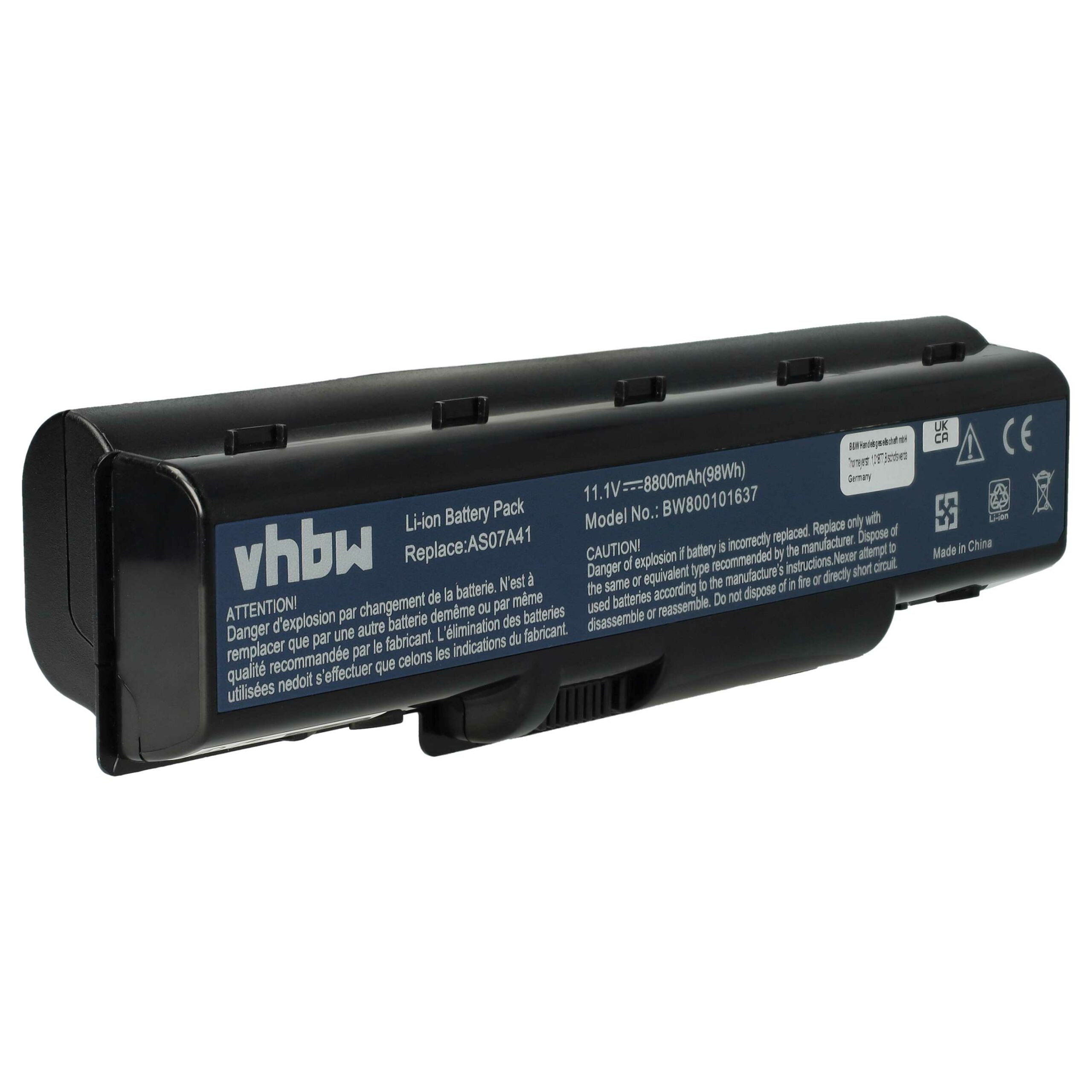 Bateria para Portátil vhbw substitui Acer AS07A31 8800 mAh 11.1 V Li-Ion - Image 3