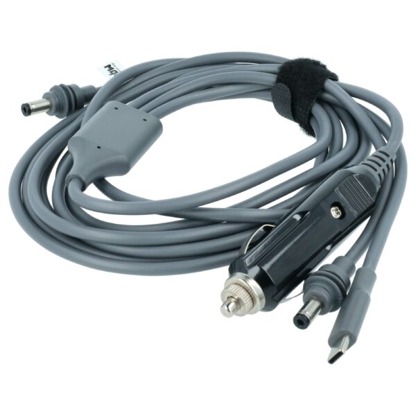 Cabo de Alimentação 3 em 1 para Router WiFi Starlink Mini - USB Tipo C, DC e Ficha Automóvel - 20V 5A 100W - 3m - vhbw