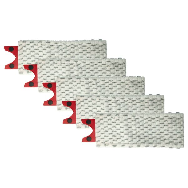 5x Cabeça de Mop Microfibra para Vileda 1-2 Spray Mop - Branco e Cinzento