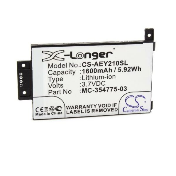 Bateria vhbw para E-Book Amazon S2011-003-A, S2011-003-S - 1600 mAh 3.7V Li-Ion