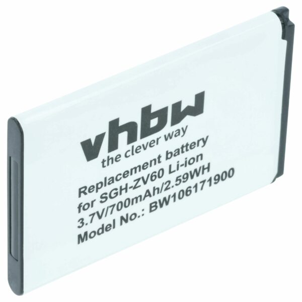 Bateria vhbw para Samsung AB463651BABSTD, AB463651BA, AB463651BC - 700 mAh 3.7 V Li-Ion