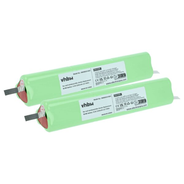 Bateria para Persiana Rolante Velux 2x 2200 mAh 10.8V NiMH - Substitui 946933, 946987, 946930