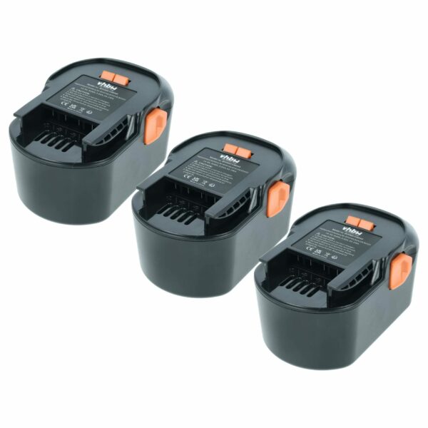 3x Bateria vhbw 14.4V 3000 mAh NiMH para AEG e Würth (4935413106, 4935416790, B1414G, B1415R)