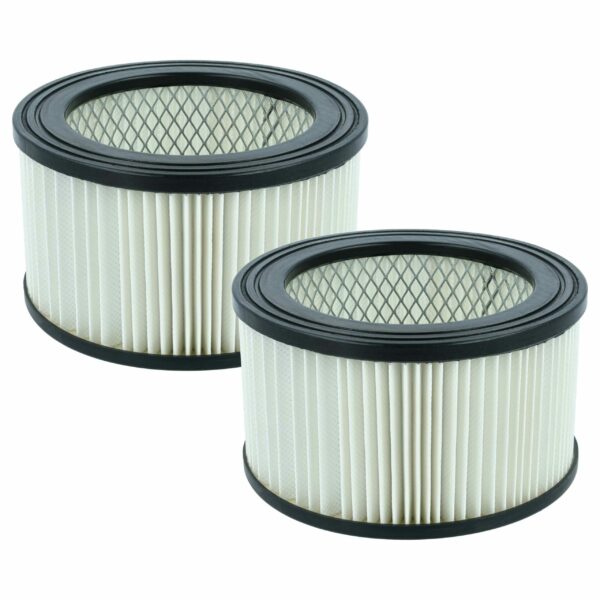 2x Filtro HEPA vhbw substitui Oxeo 760023 para aspirador de chaminé PowerPlus, preto/branco