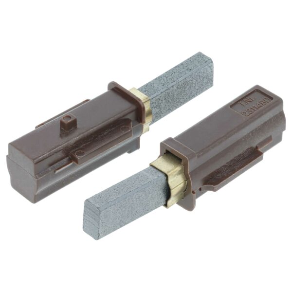 2 Escovas de Carvão Substituto vhbw para Miele 2830480 / Europart 832297 - 6.3x11x33 mm com Suporte