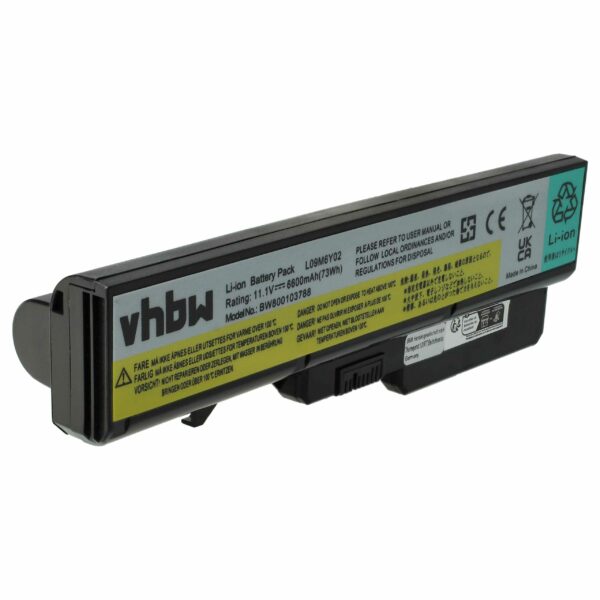 Bateria vhbw para Portátil IBM Lenovo 6600 mAh 11.1 V Li-Ion
