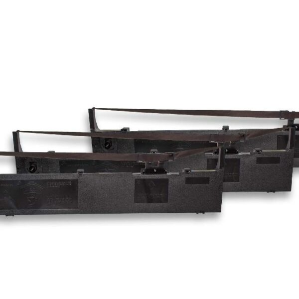 Fita de Tinta Compatível Epson S015086 C13S015086 para Impressora de Matriz de Pontos e Talão - Preta (Pack 3x)