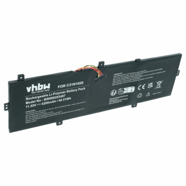 Bateria para Portátil Asus vhbw 4200 mAh 11.55 V Li-polymer