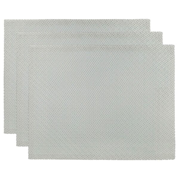 3x Filtro de Gordura Metal de Longa Duração vhbw para Coifa Whirlpool 481948048357