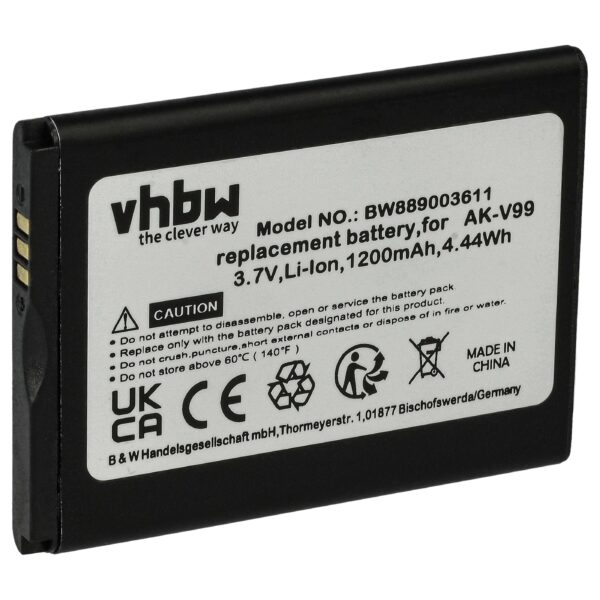 Bateria vhbw para Telemóvel Emporia AK-V99 - 1200 mAh 3.7 V Li-Ion