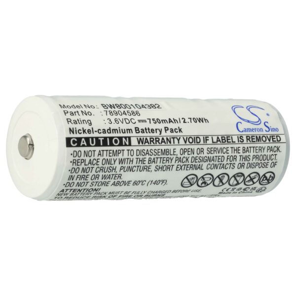 Bateria para Equipamento Médico vhbw compatível com 78904586 - 750 mAh 3.6 V NiCd