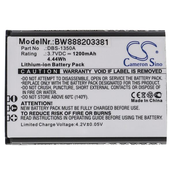 Bateria de Telemóvel vhbw para Doro DBS-1350A - 1200 mAh 3.7 V Li-Ion