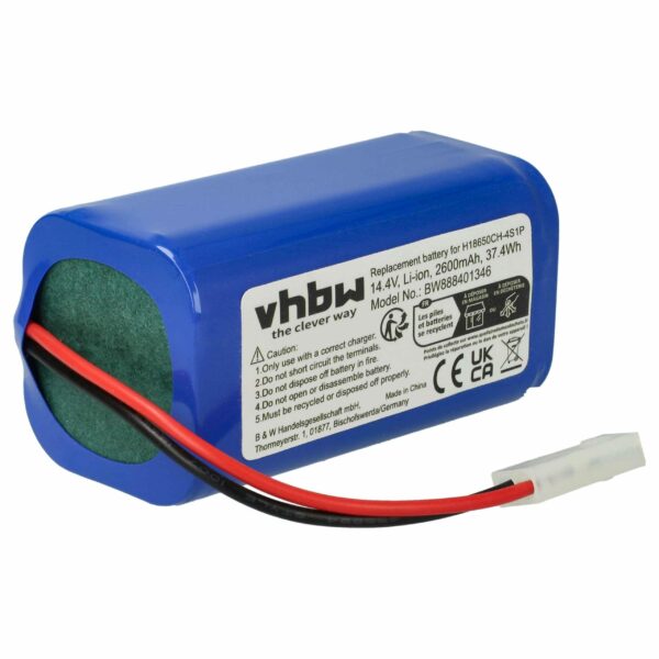 Bateria vhbw para myVacBot Li-026418, Panasonic, Xiaomi e outros - 2600mAh, 14.4V, Li-Ion