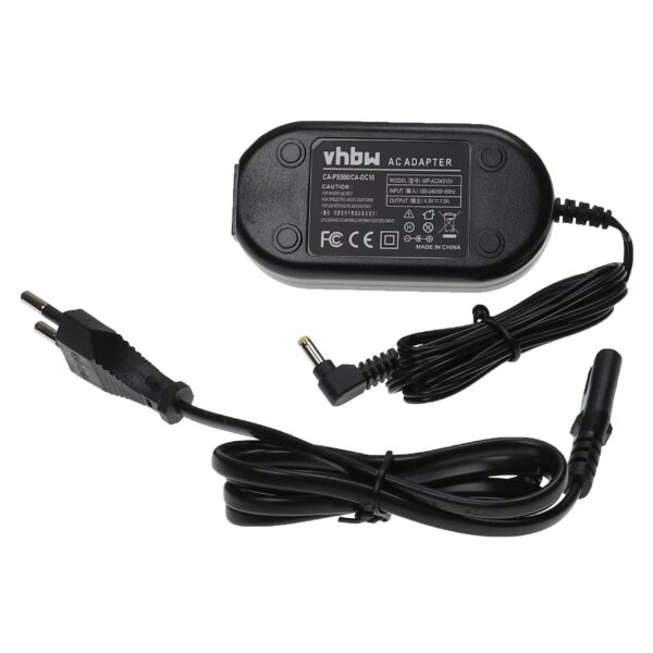 Adaptador de Alimentação vhbw para Câmaras Canon - Substitui CA-PS600, CA-PS500, CA-PS400, ACK-DC10 (2m, 4.3V 2.0A)