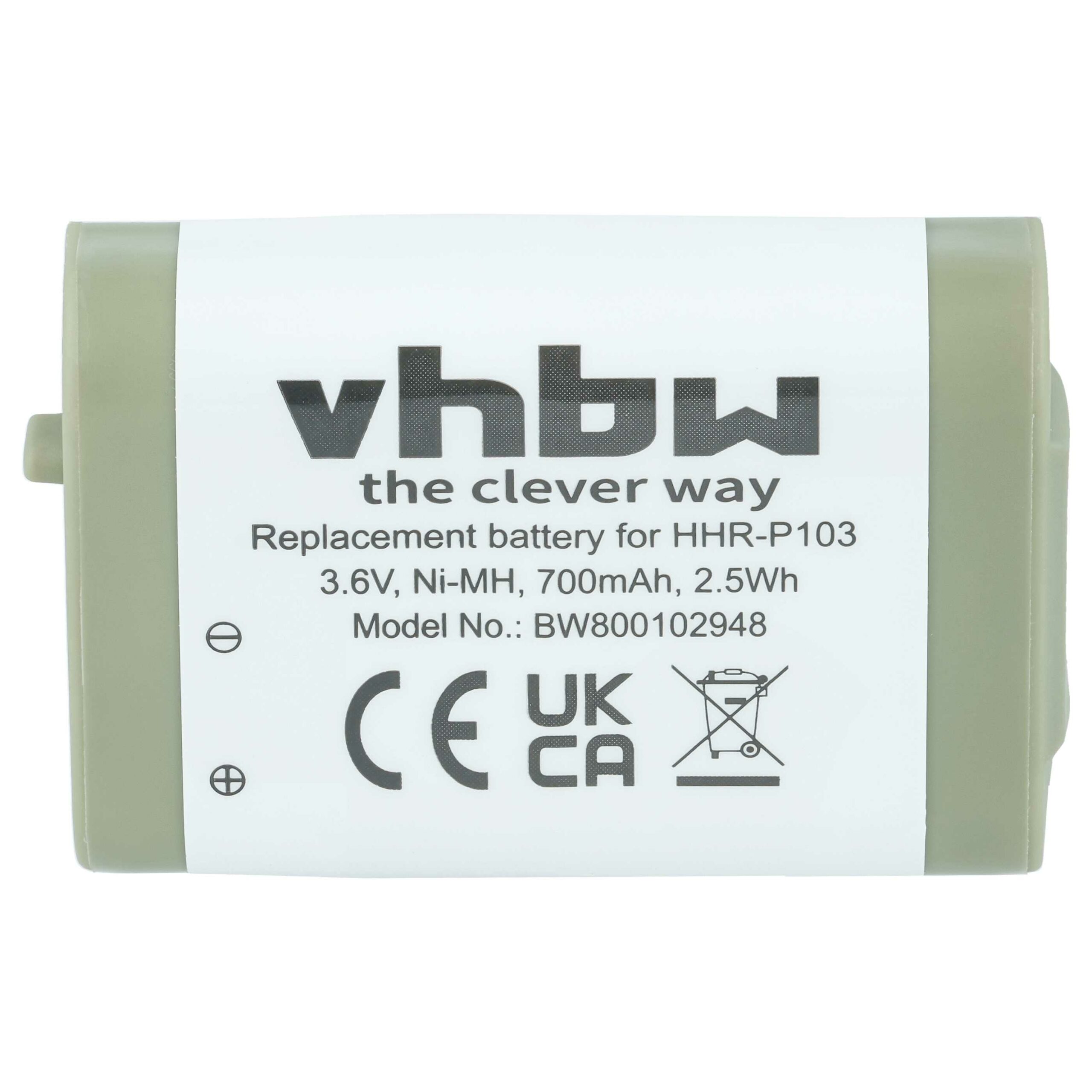 3x Bateria vhbw substitui Panasonic N4HHGMB00005 para telefone fixo - 700 mAh 3.6 V NiMH - Image 3