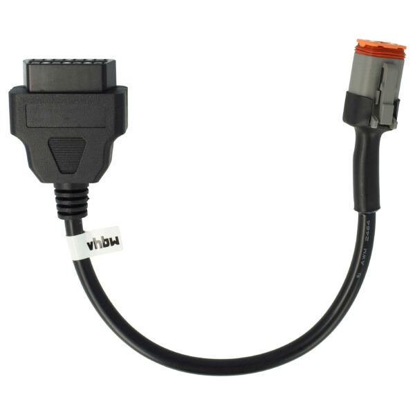 Adaptador OBD2 vhbw de 4 pinos para OBD 2 de 16 pinos para Mota Harley Davidson