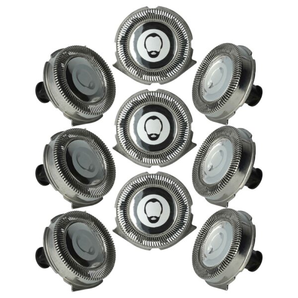 9 Cabeças de Barbear compatíveis com Philips RQ11, RQ32 - vhbw, Prateado