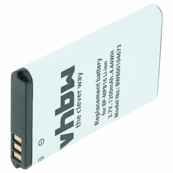 Bateria de Substituição vhbw para Doro BP-MPB16, DR11-2009, HARE, DR6-2009 - 1200 mAh 3.7 V Li-Ion