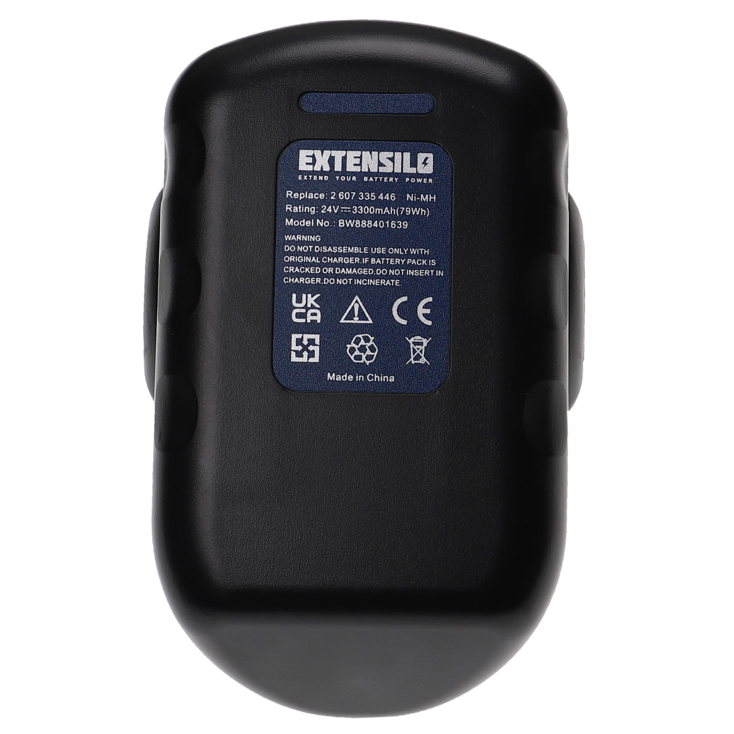 Bateria EXTENSILO para Ferramentas Bosch 24V 3300 mAh NiMH (substitui 2607335280, 2607335279, 2607335268)
