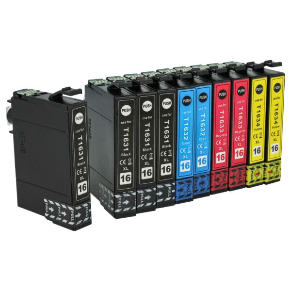 10x Cartuchos de Tinta para Epson Workforce WF-2750DWF, WF-2760DWF, WF-2010, WF-2520 - P/C/M/A