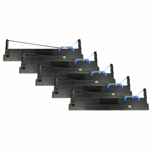 Pack 5x Fita de Tinta para Impressora Matricial Tally 099003L - Preta vhbw