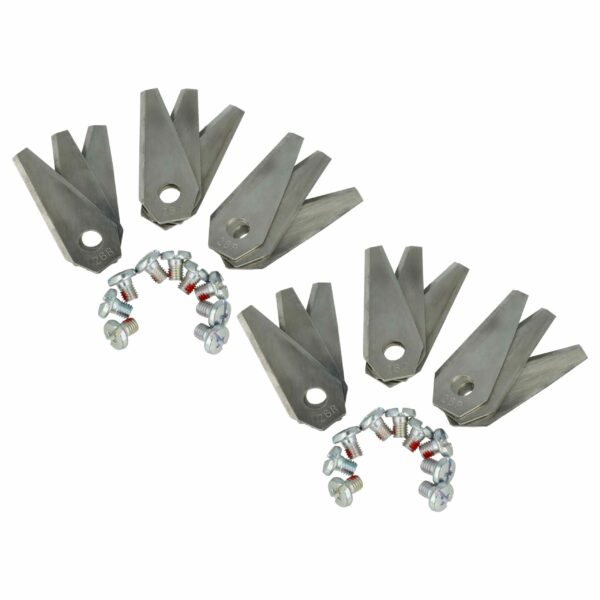 18x Lâminas de Substituição para Cortador de Relva Robótico Bosch F 016 104 255, F 016 800 321 - Aço, Prata