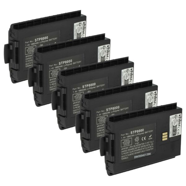 Bateria vhbw 5x para Rádio Sepura TETRA CB - 1880 mAh 7.4V Li-polymer