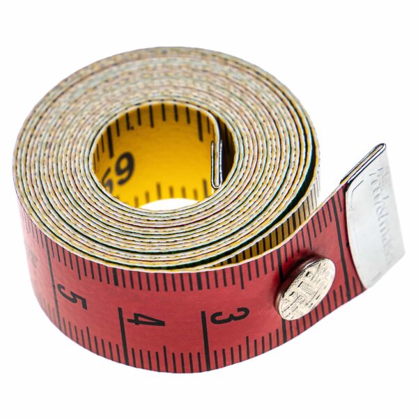 Fita Métrica vhbw com Botão de Pressão - Escala em cm e Polegadas, 4 Cores