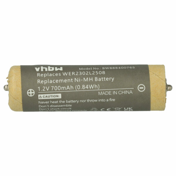 Bateria para Máquina de Barbear Panasonic WER2302L2508 - vhbw 700 mAh 1.2 V NiMH