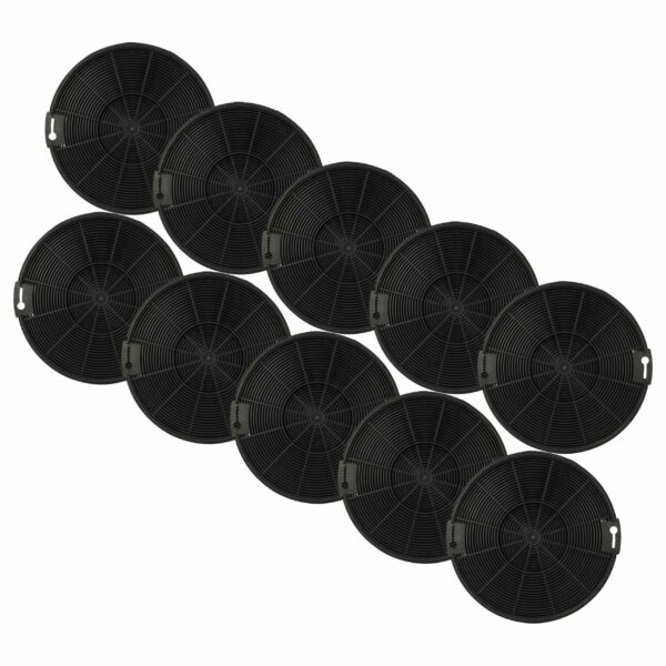 Pack de 10 Filtros de Carvão Ativado para Coifa Zanussi Beko - 15 cm