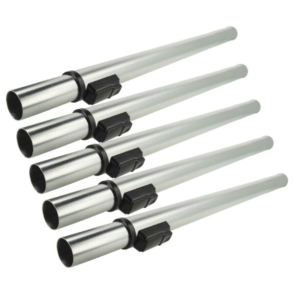 5x Tubo Telescópico para Aspirador Nilfisk 107403804 - 60-94cm - Preto/Prata vhbw