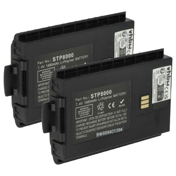 2x Bateria para Rádio Sepura compatível com 300-01174, 300-00635, 300-00631, 300-00634 - 1880 mAh 7.4 V Li-polímero