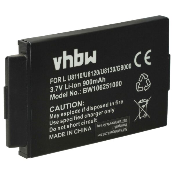 Bateria vhbw para Telemóvel LG BSL-42G - 900 mAh 3.7 V Li-Ion