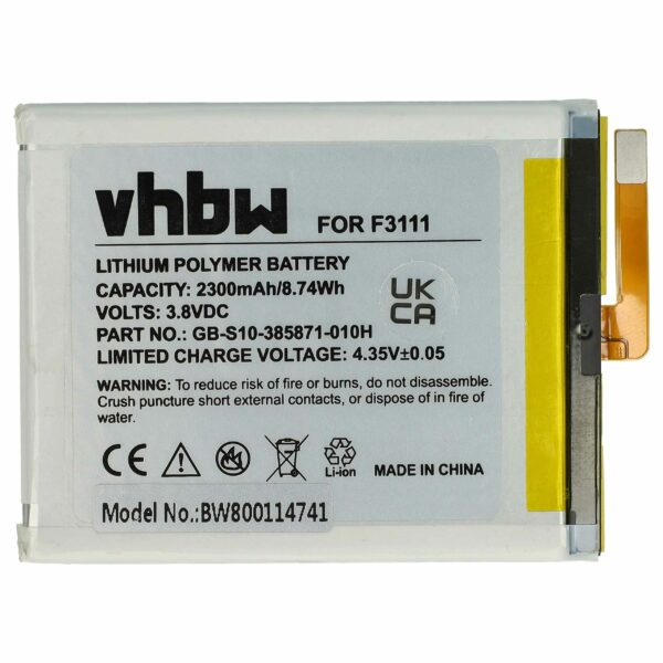 Bateria para Telemóvel Compatível com Sony GB-S10-385871-010H - 2300 mAh 3.8 V Li-polymer vhbw