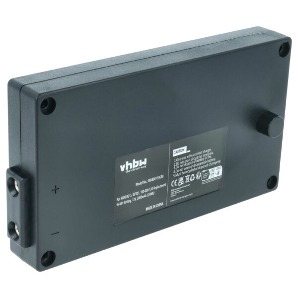 Bateria de Substituição vhbw para Telecomando Gross Funk RGRO1215 - 2000 mAh, 12V NiMH