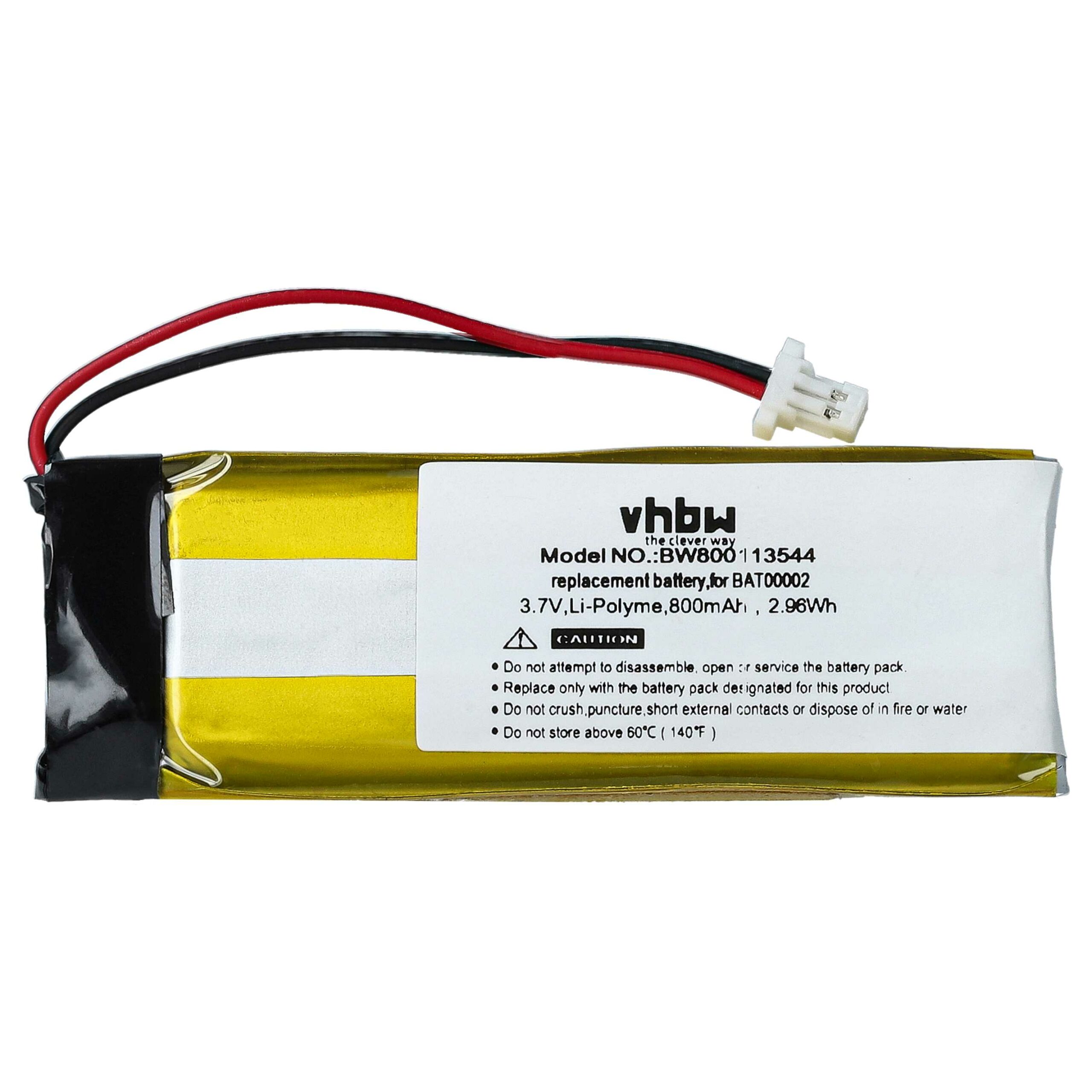 Bateria vhbw para Auscultadores sem fios Cardo / Schuberth 800 mAh 3.7 V Li-Polímero (2x) - Image 3