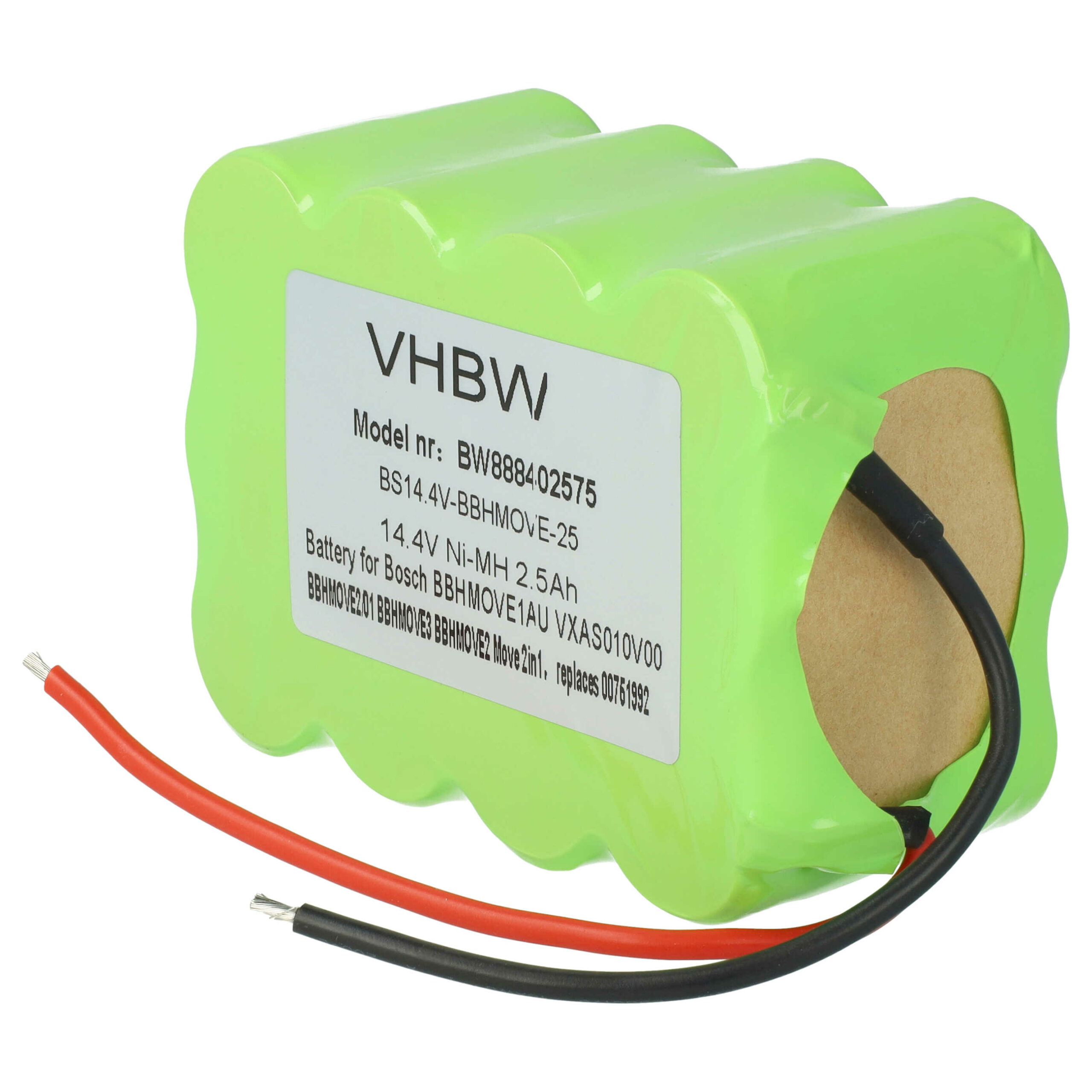 Bateria vhbw NiMH 2500mAh 14.4V para Aspiradores Bosch Move e Shark - Image 3