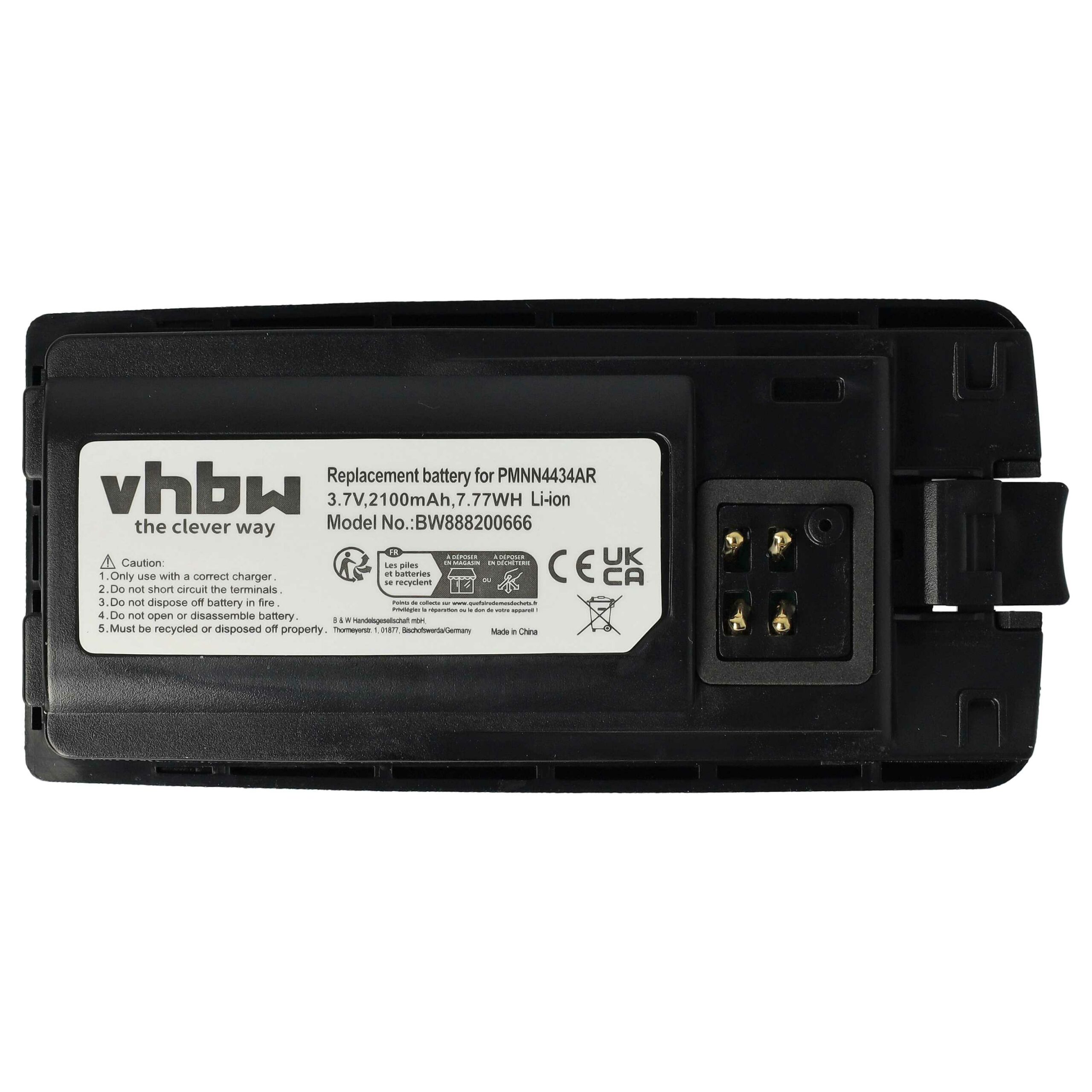 Bateria vhbw 10x para Motorola PMLN6394A, PMLN6394, MNN4453AR, PMNN4434 - 2100 mAh 3.7 V Li-Ion - Image 3