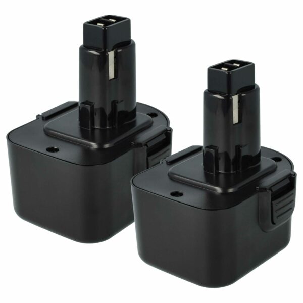 2x Bateria vhbw A9252 para Black & Decker - 12V 3000 mAh NiMH