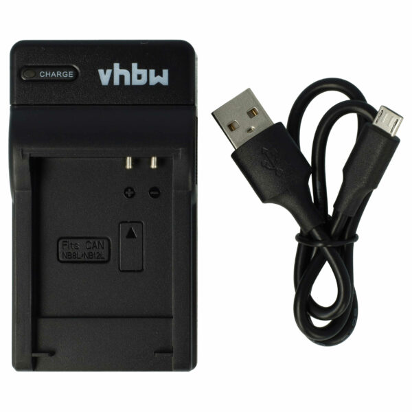 Carregador USB-C com Cabo para Canon PowerShot A2200, A3200 IS, A3300 IS, A3000 IS
