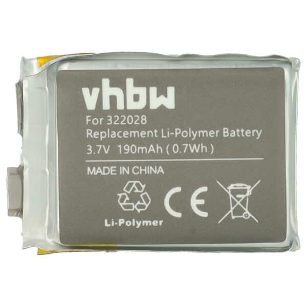 Bateria Smartwatch TomTom AHB322028, 322028 - 190 mAh 3.7 V Li-polímero + Ferramentas