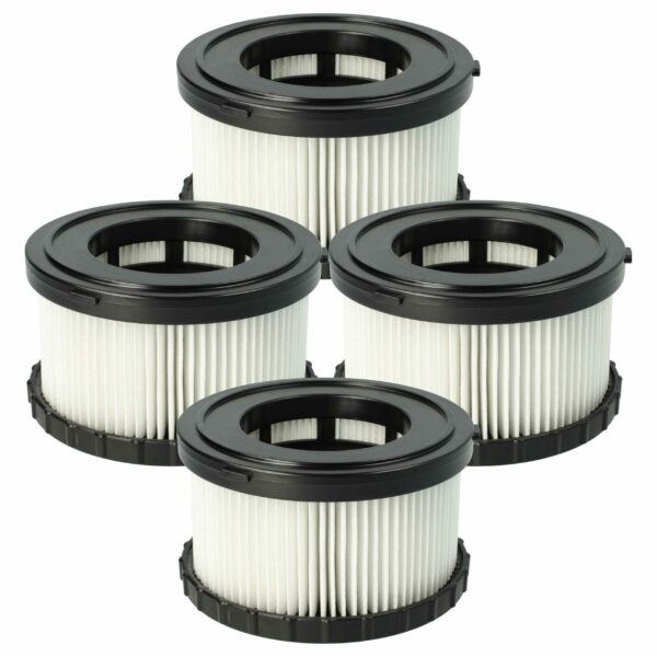 4x Filtros de Substituição vhbw para Aspirador Dewalt DC5151H