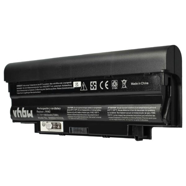 Bateria para Portátil vhbw compatível com Dell Inspiron 13R, 14R, 15R, N5010, N5110 6600 mAh 11.1 V