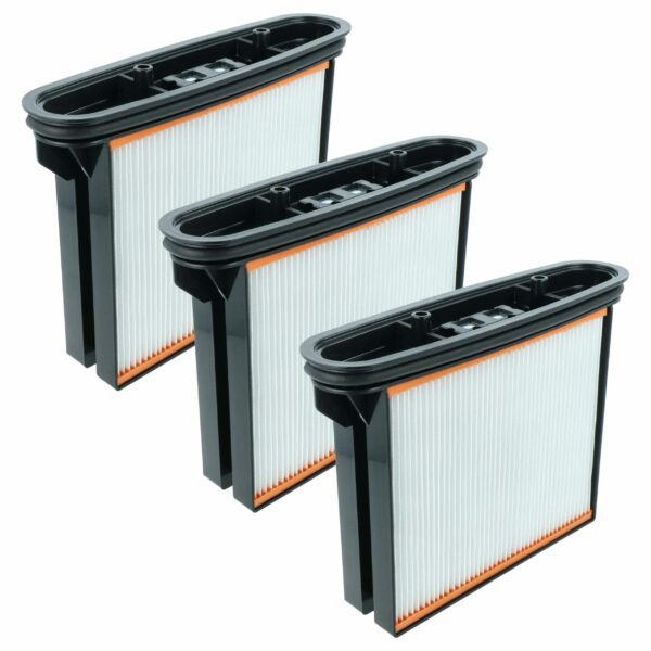 Filtro plissado 3x para Bosch 1609203C34 - Aspirador Bosch/Starmix vhbw